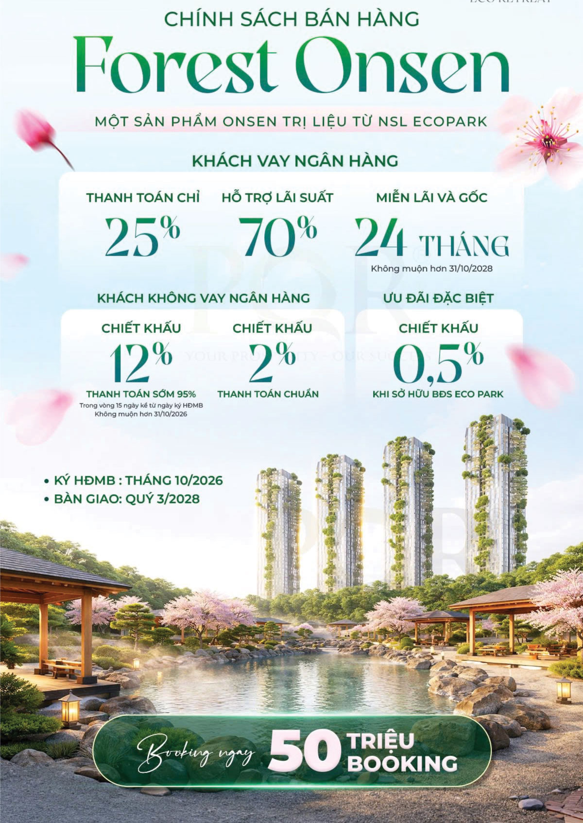 chính sách bán hàng forest onsen